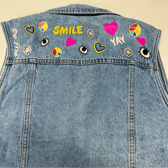 Reserve Fairfax | Groovy Embellished Denim Vest NWT - Picture 4 of 9